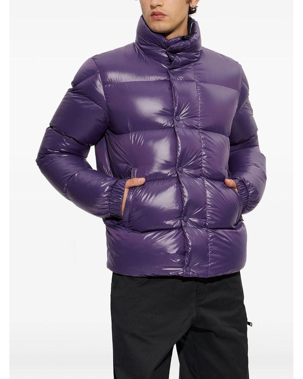 Moncler Purple Short Bendola Down Jacket for men
