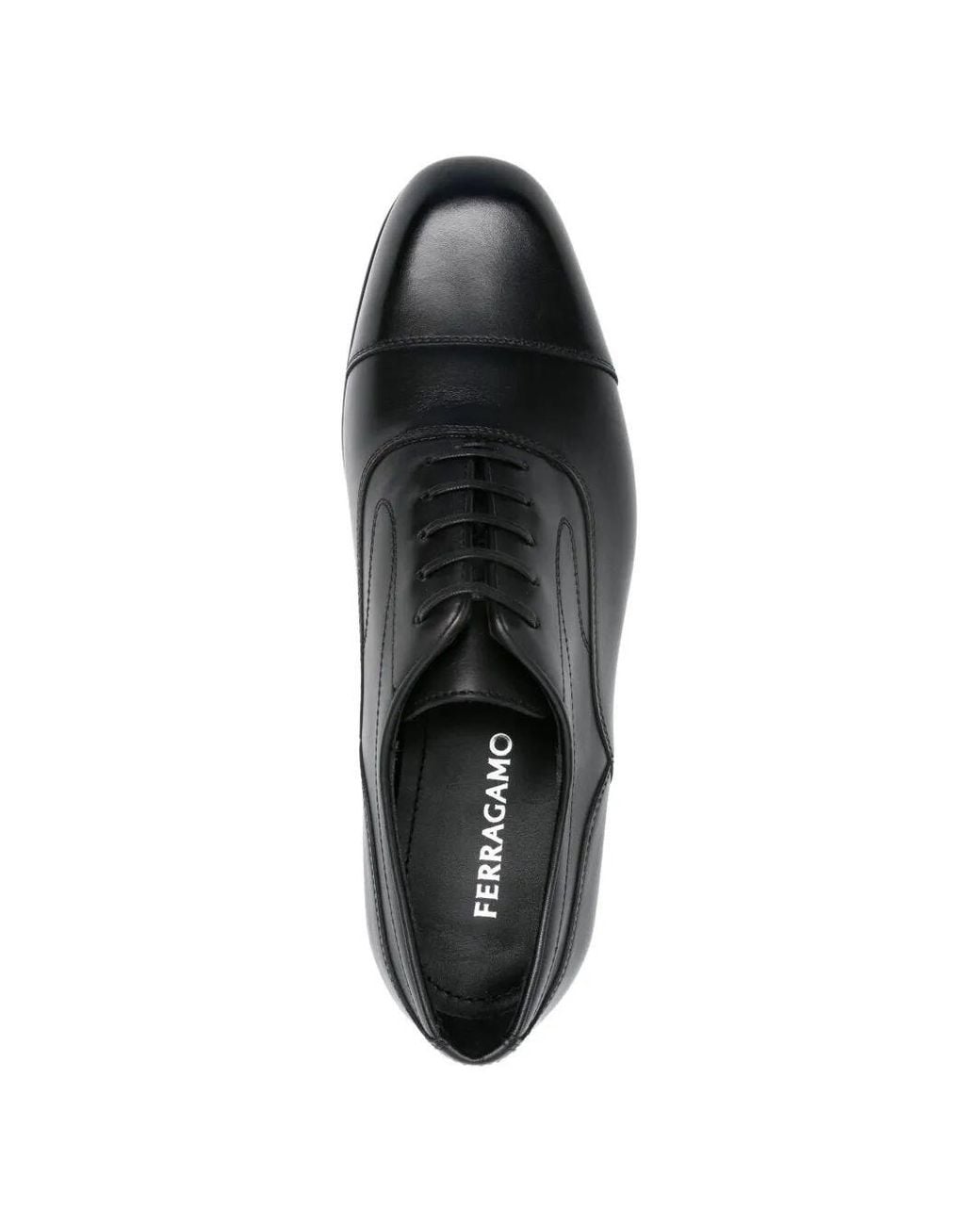 Ferragamo Black Trinity Oxford Shoes for men