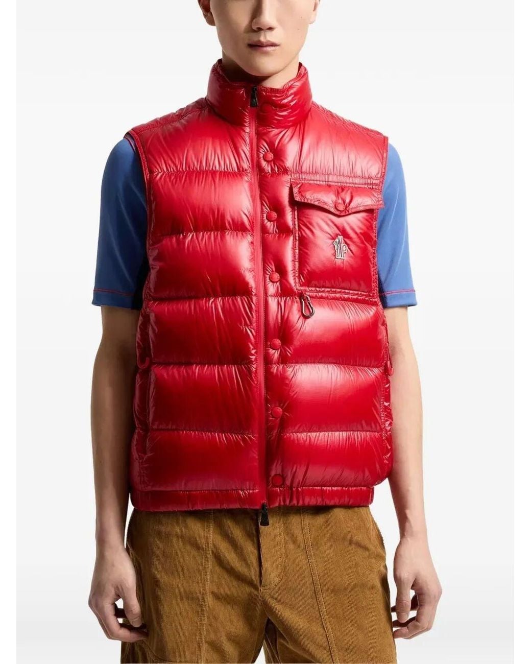 Moncler Red Down Gilet for men