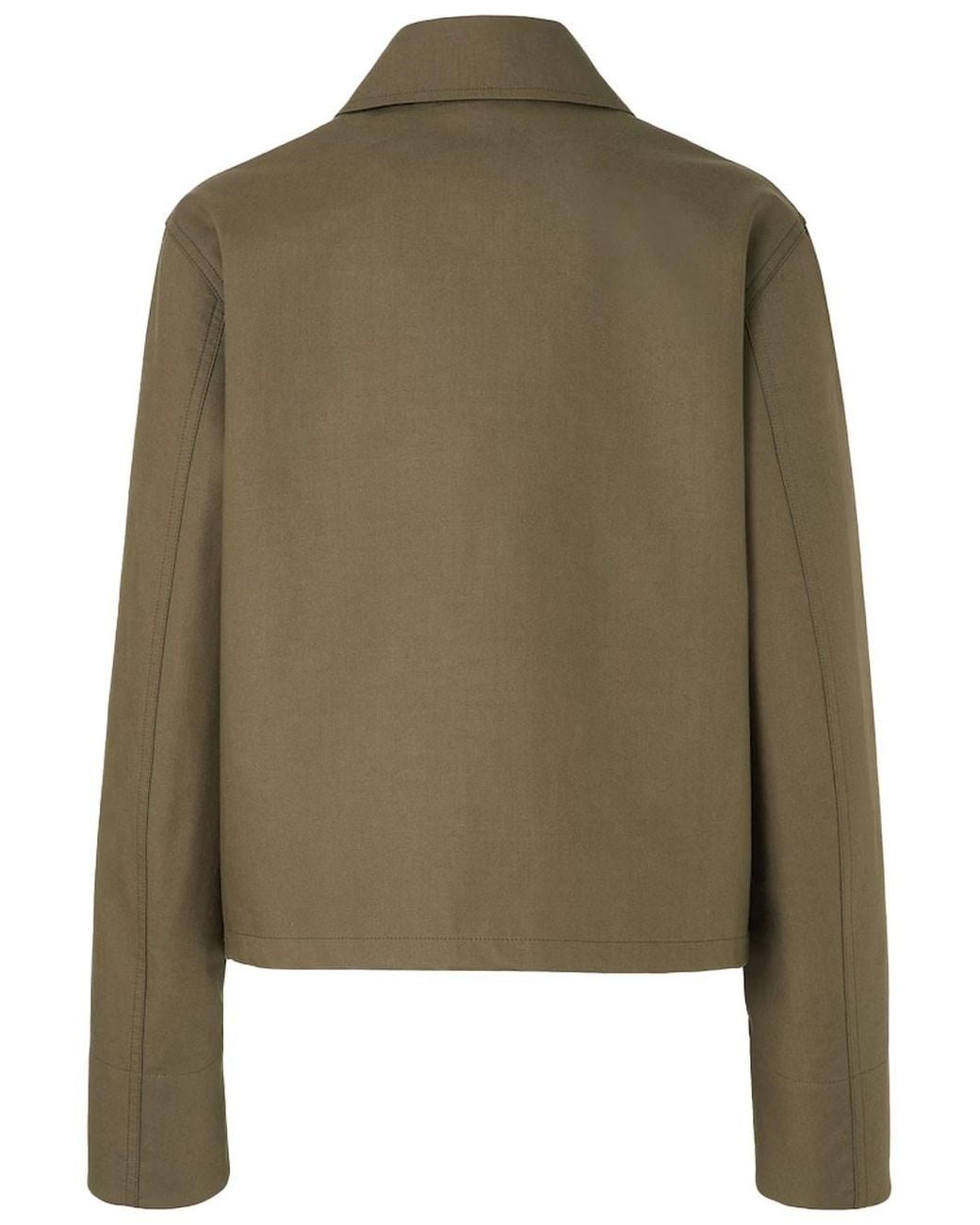 Fendi Green Mackintosh Fabric Blouson