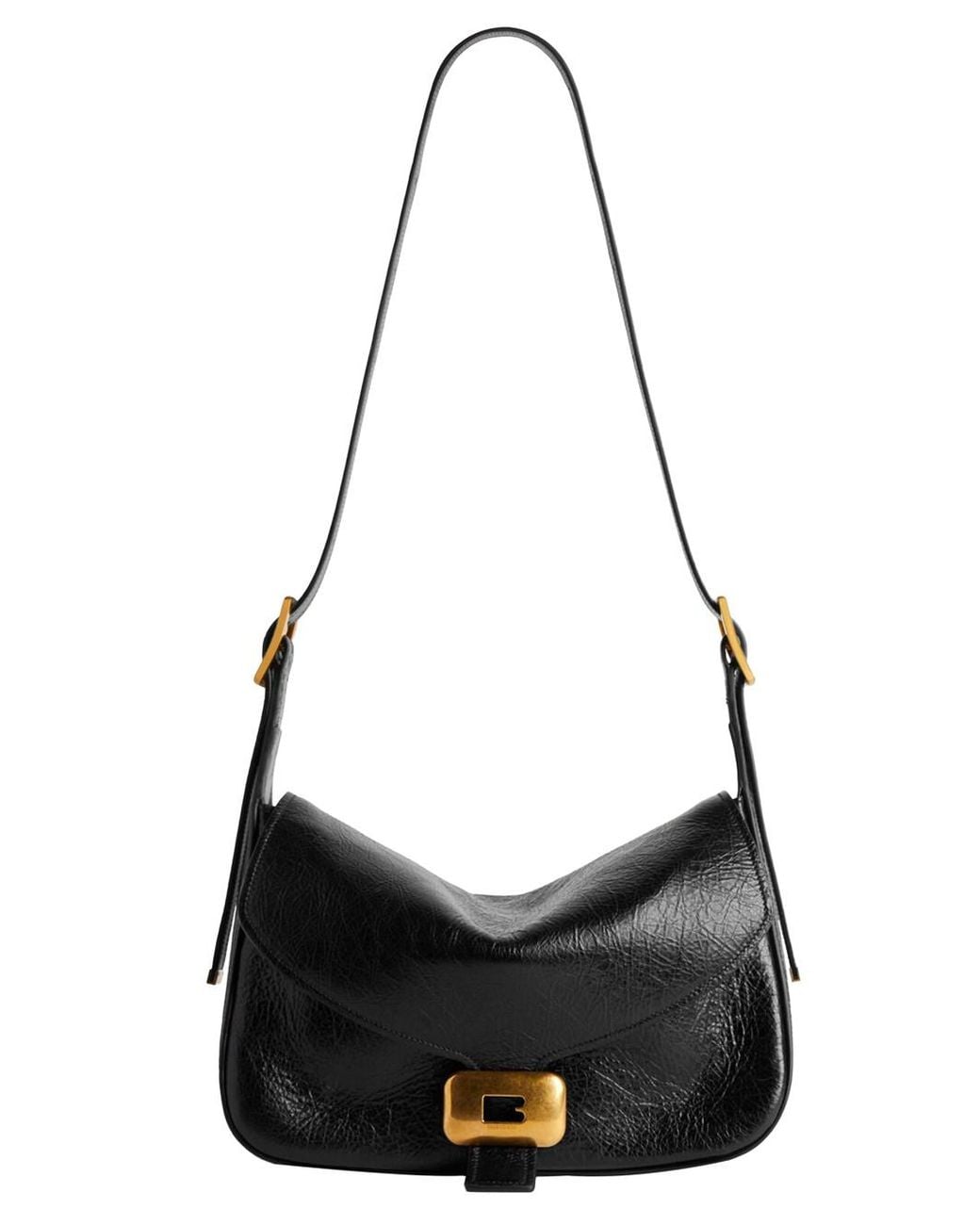 Balenciaga Black Clicca Shoulder Bag Medium