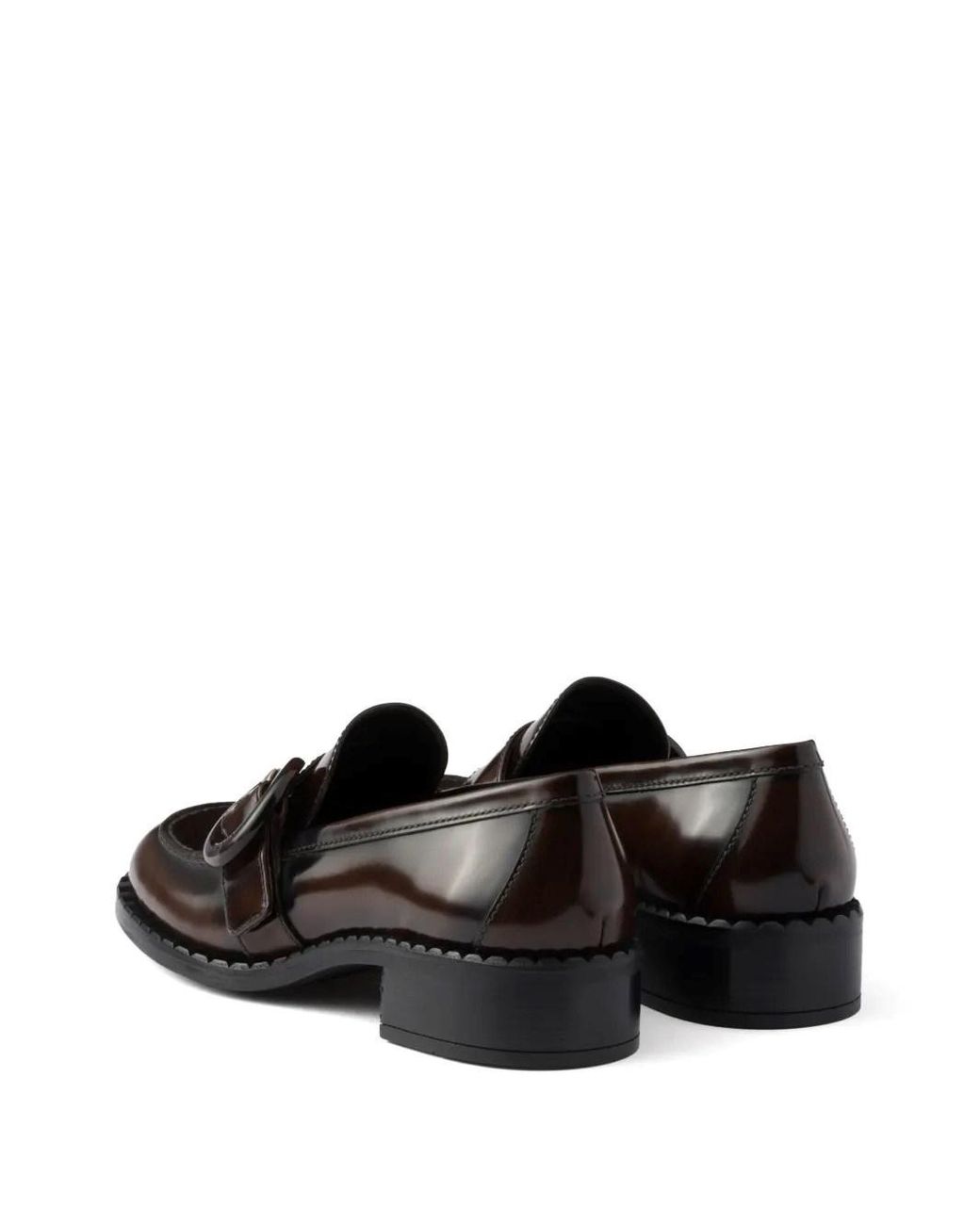 Prada Black Sienna Leather Loafers