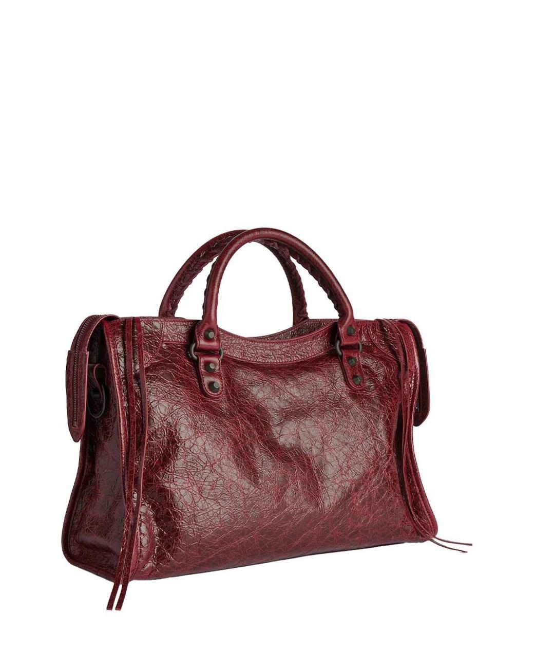 Balenciaga Purple Arena Le City Medium Leather Bag