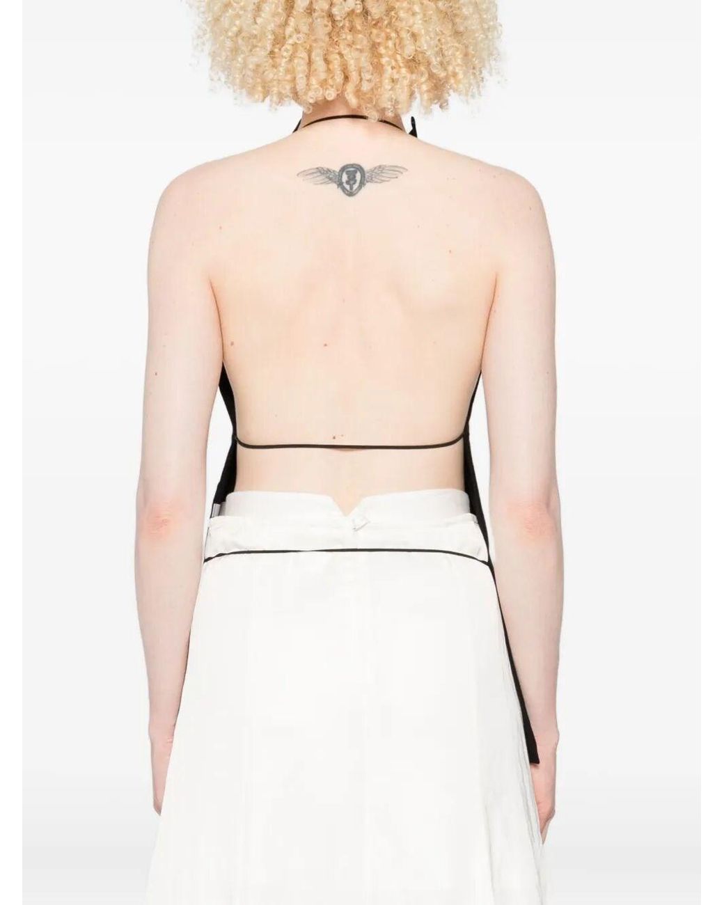FEDERICO CINA Black Top With Open Back