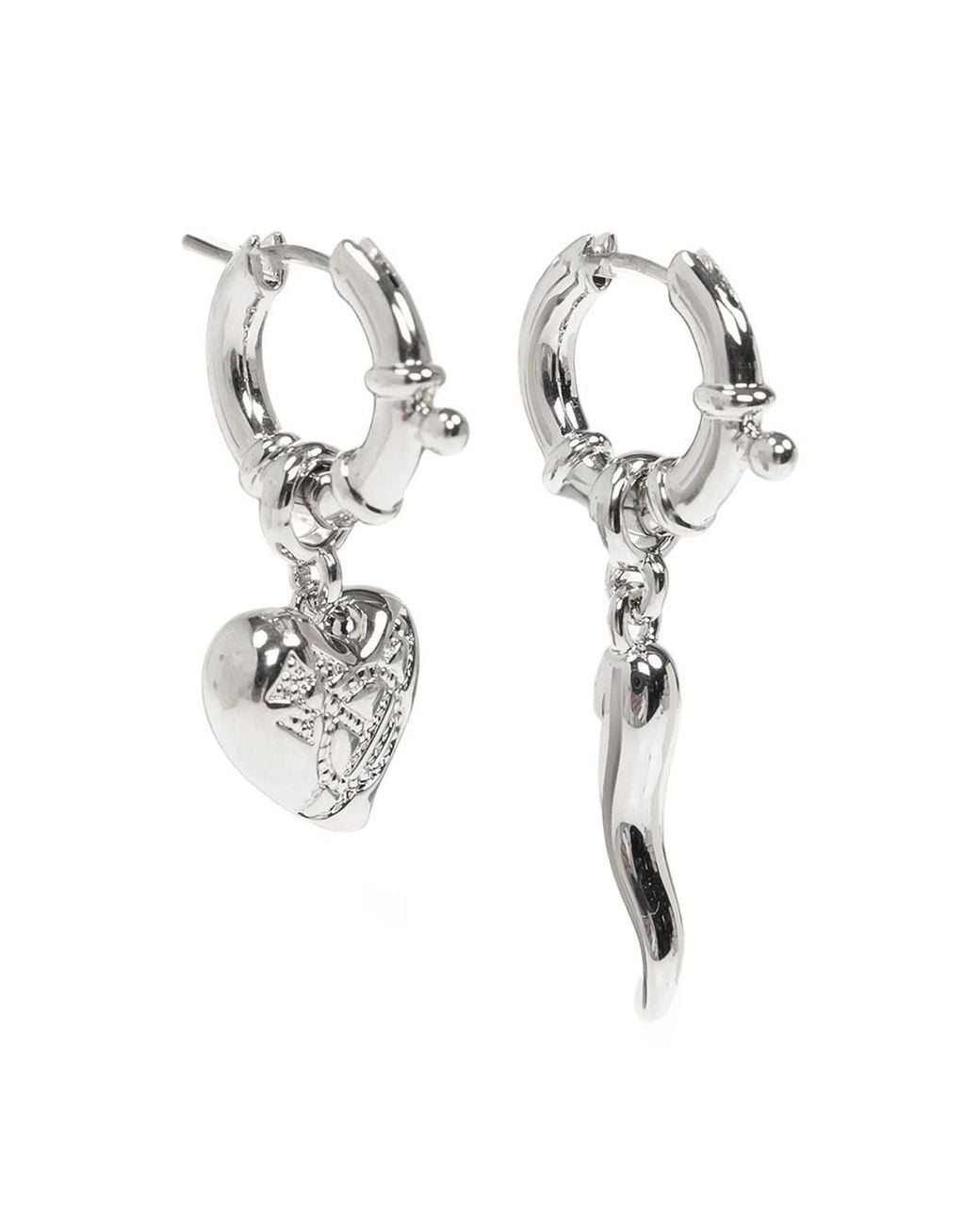 Vivienne Westwood White Della Hoop Earrings
