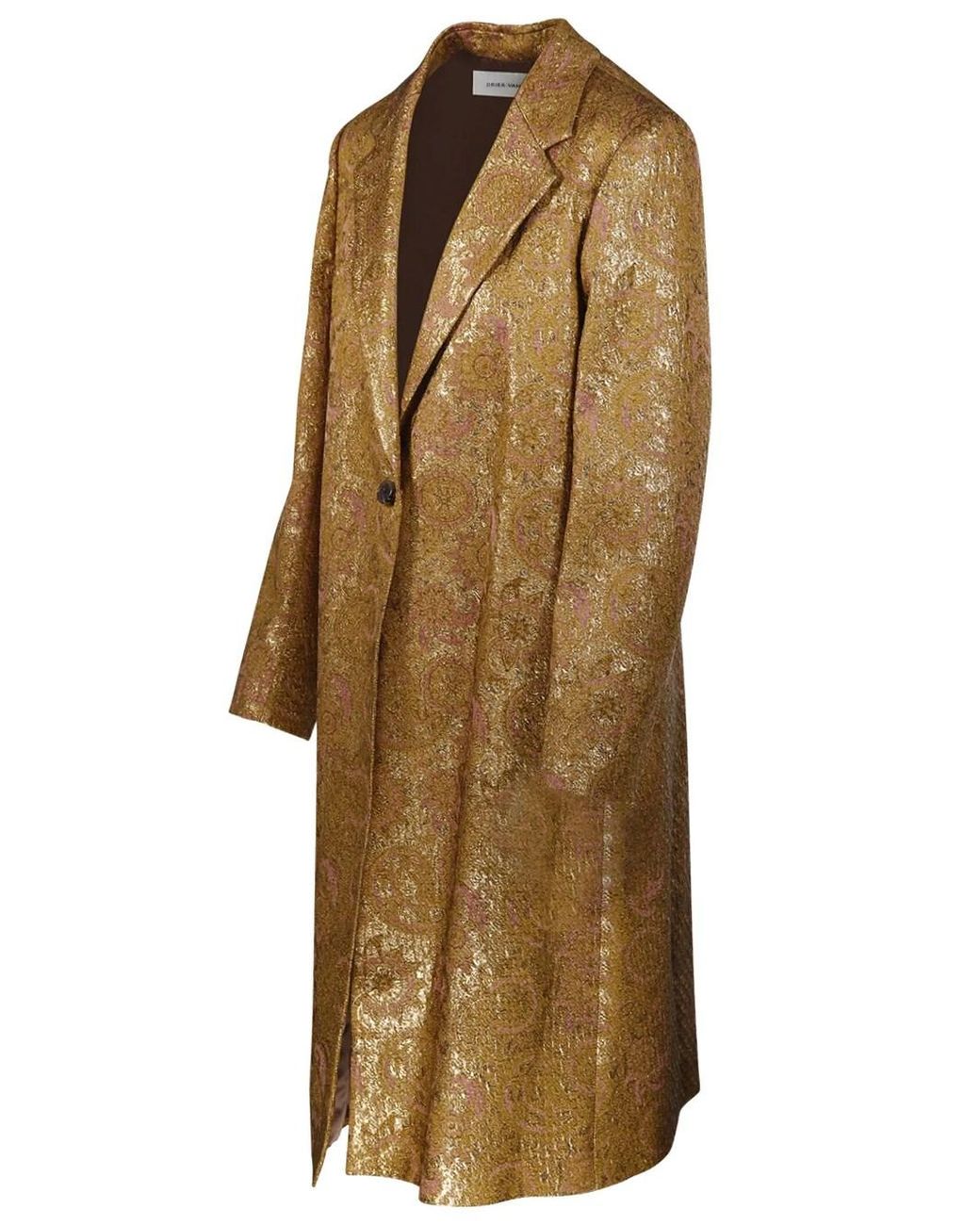 Dries Van Noten Brown Single-Breasted Coat