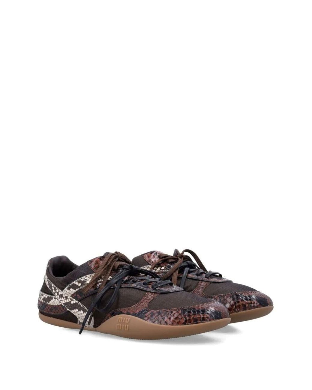 Miu Miu Brown Gymnasium Sneakers