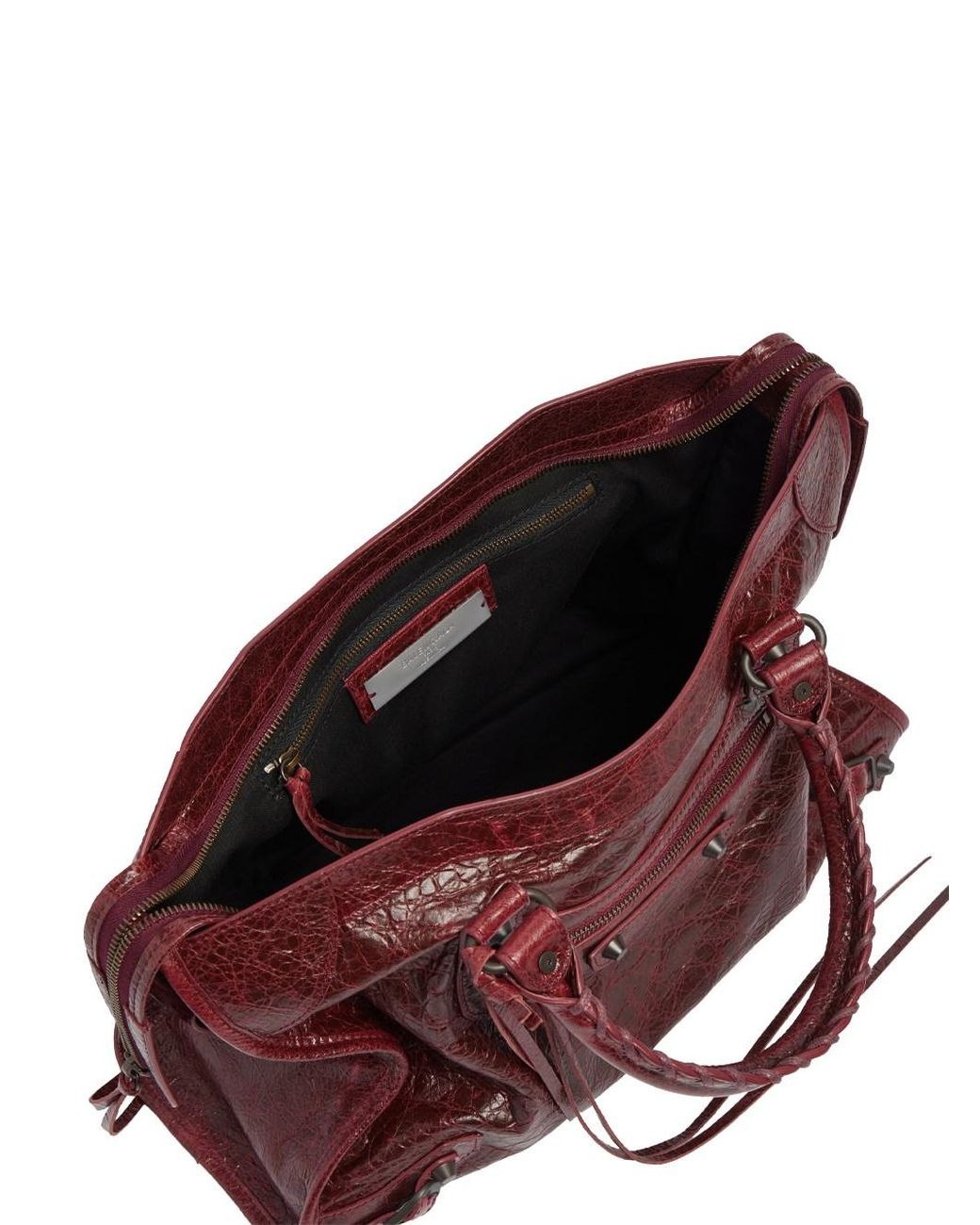 Balenciaga Purple Arena Le City Medium Leather Bag