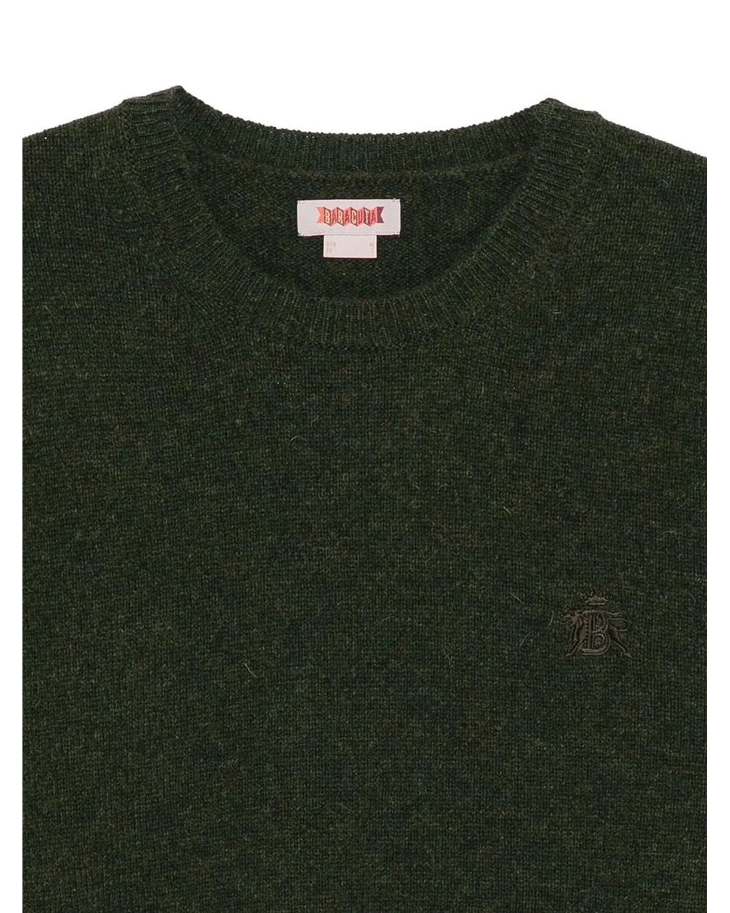 Baracuta Green Shetland Wool Sweater for men