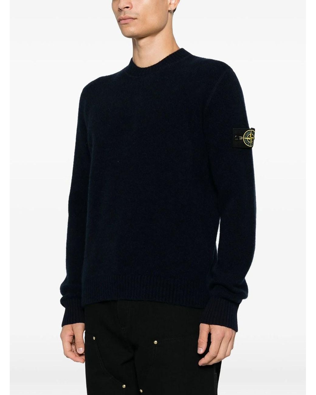Stone Island Black Maglione Girocollo for men