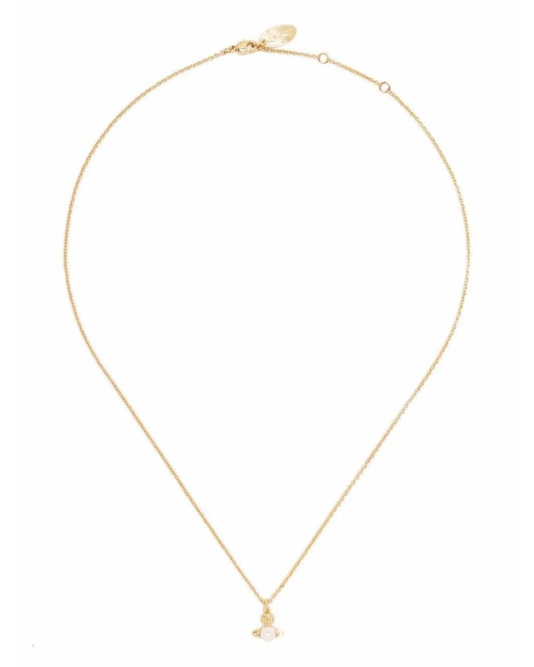 Vivienne Westwood White Balbina Pendant Necklace