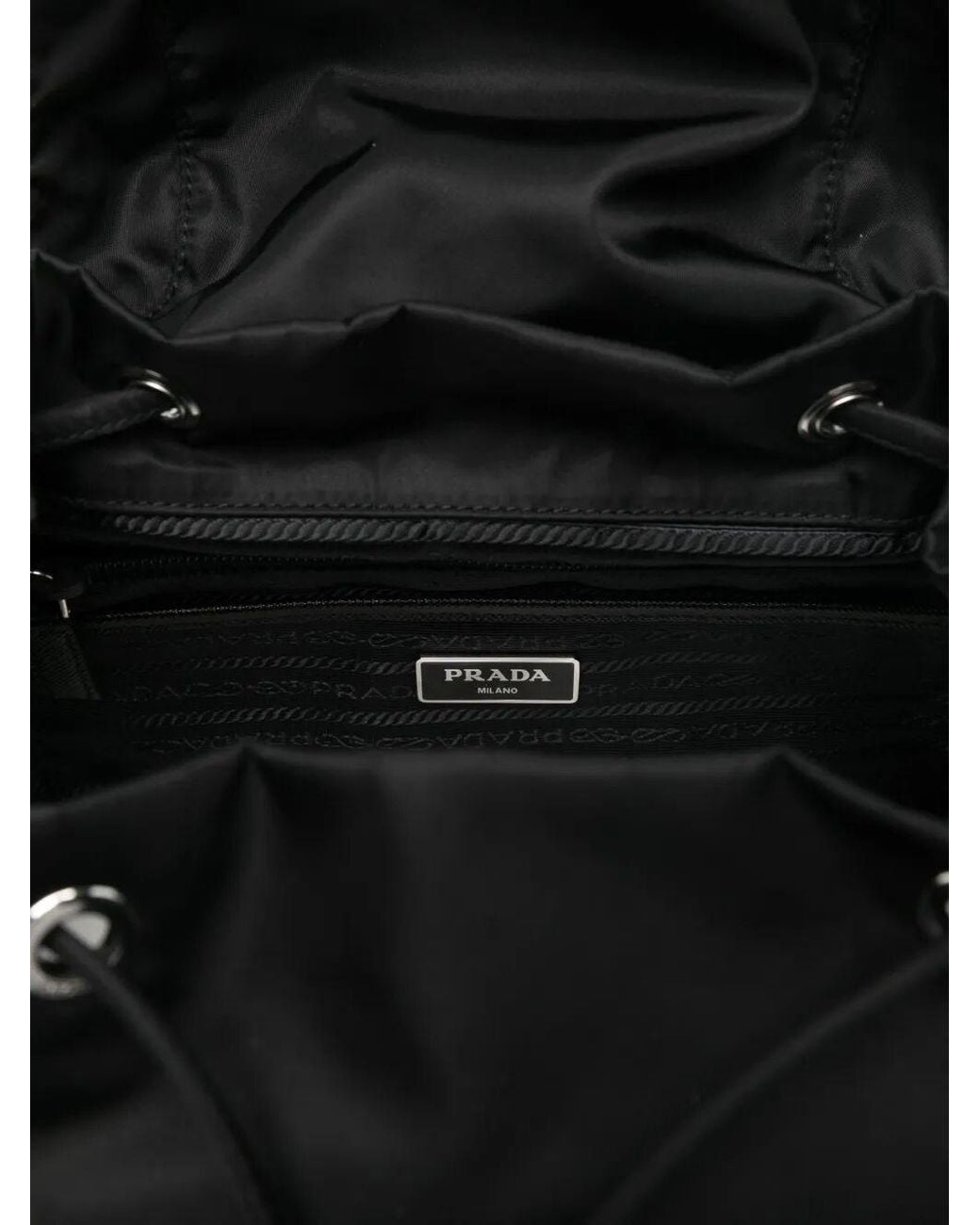 Prada Black Medium Re-Nylon Backpack With Pouch Bags