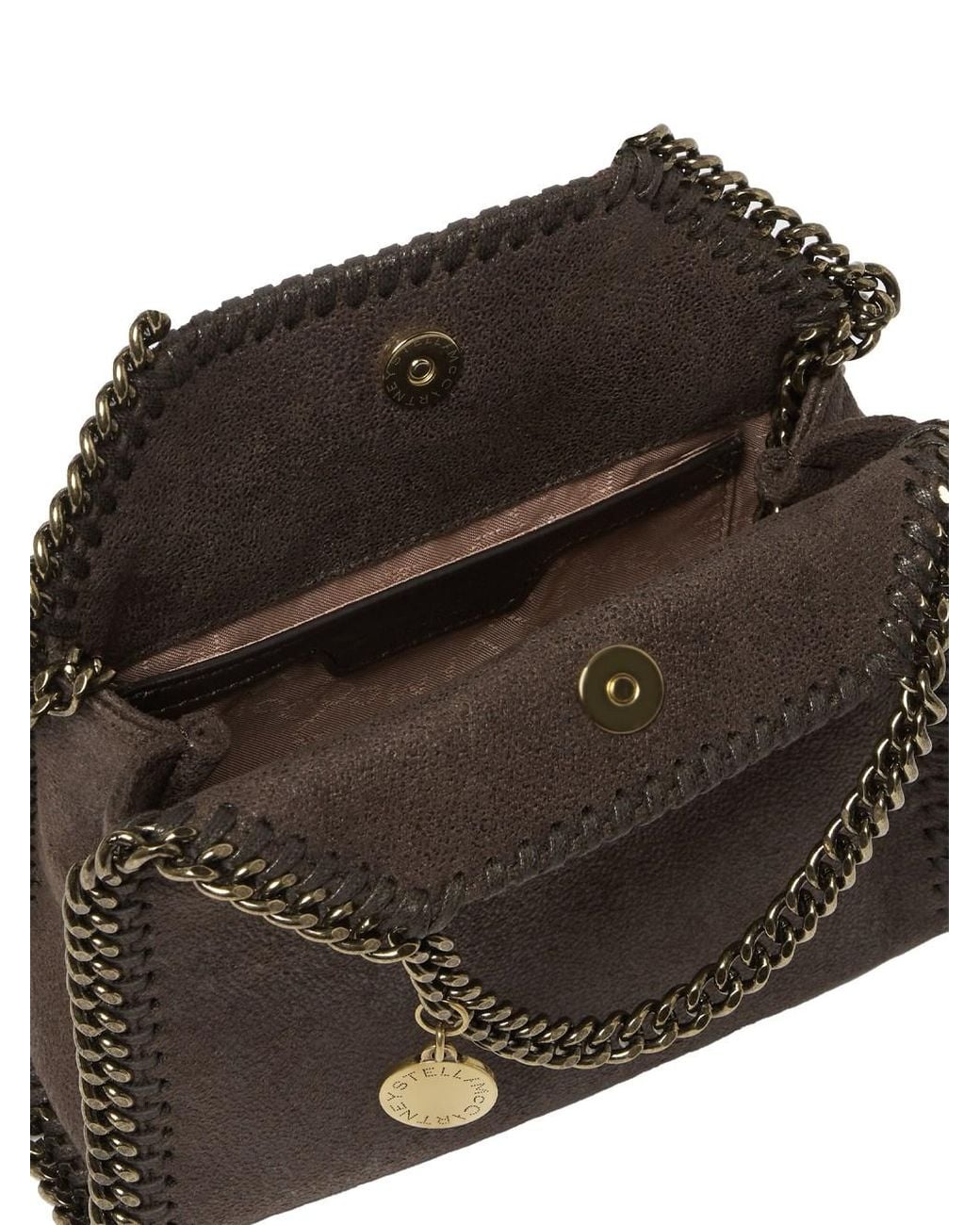 Stella McCartney Brown Micro Falabella Tote Bag