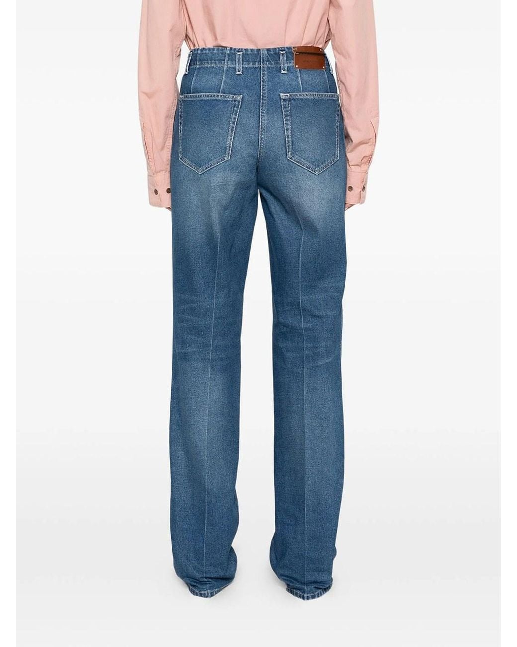 Dries Van Noten Blue Fitted Jeans With Flared Leg