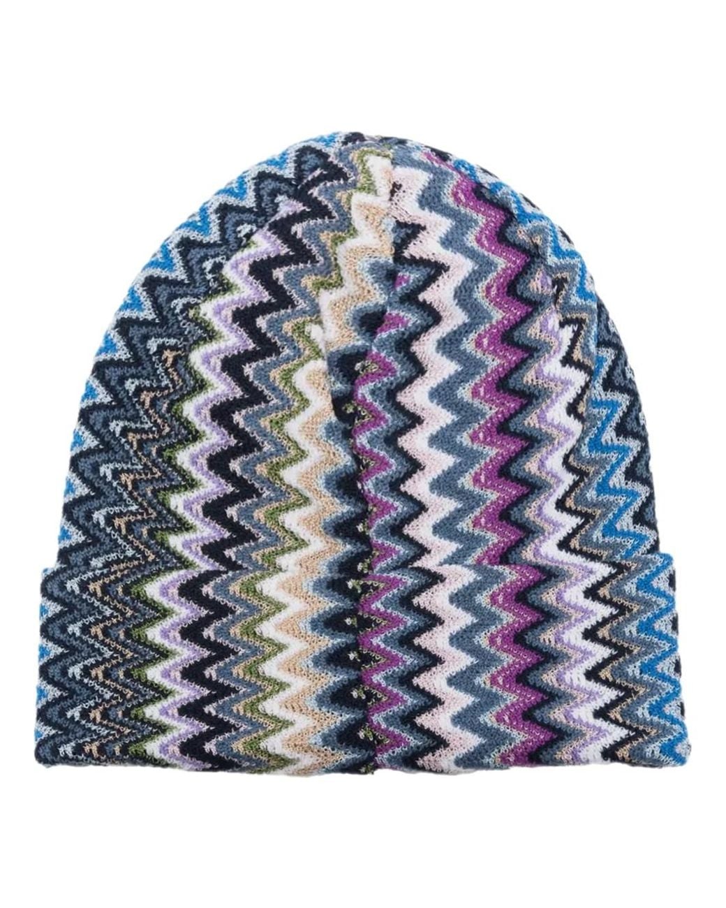Missoni Blue Zig-zag Pattern Beanie