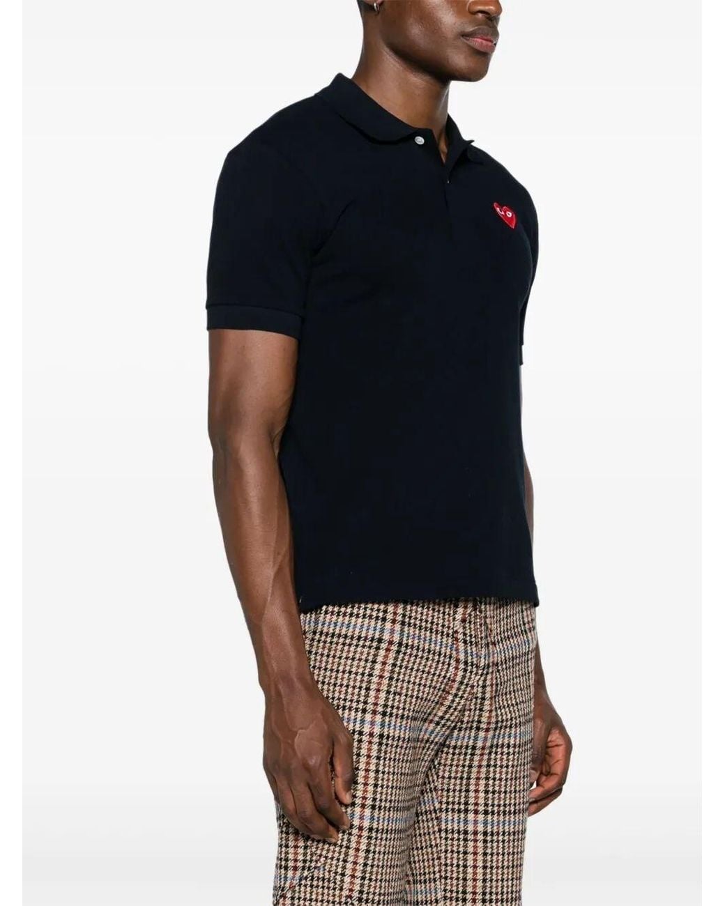 COMME DES GARÇONS PLAY Black Cotton Polo Shirt for men