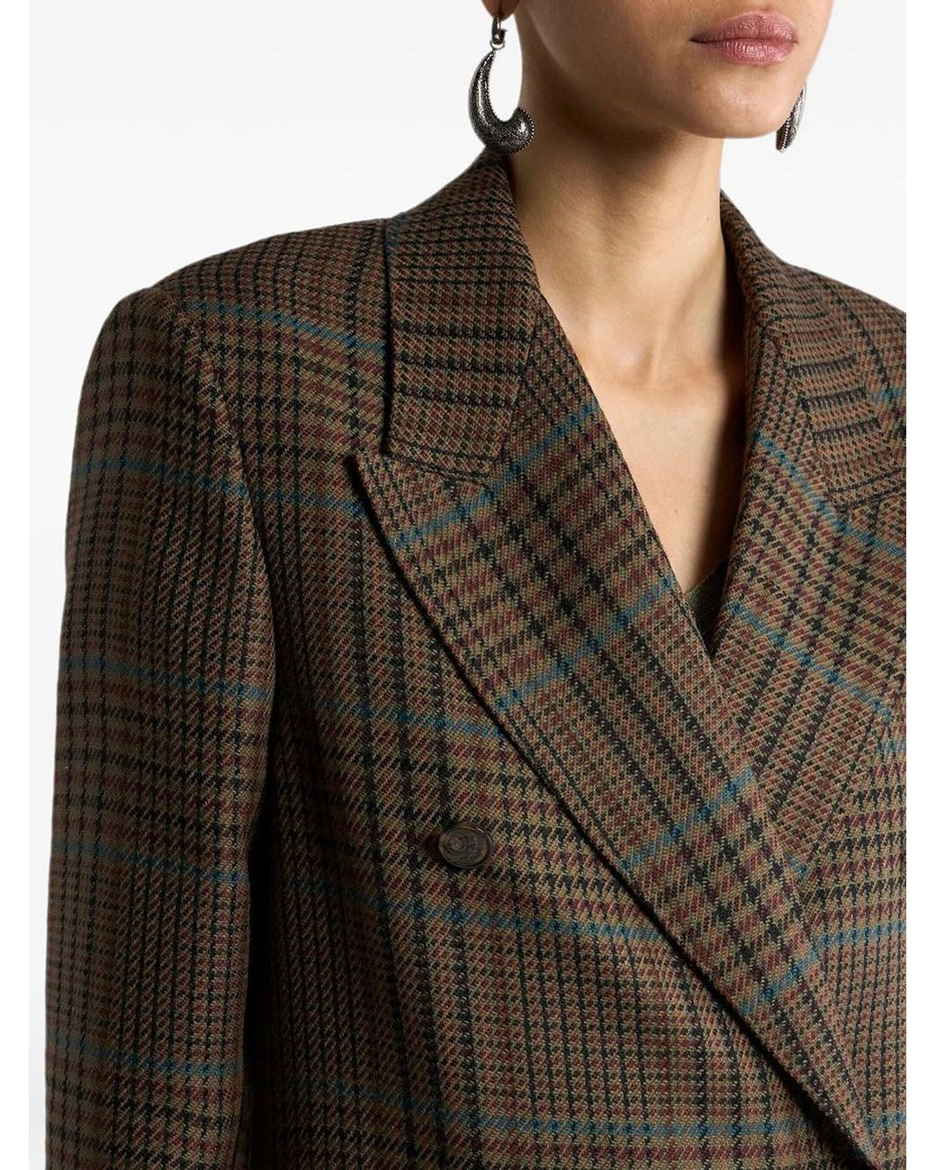 Etro Brown Cappotto Doppiopetto