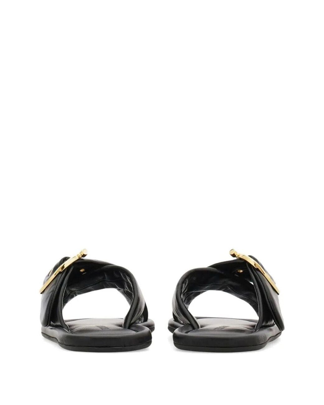 Ferragamo Black Elyzia Leather Slide