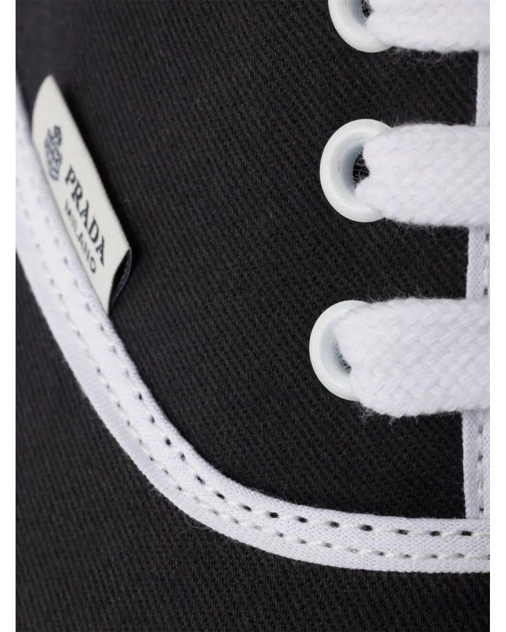 Prada White Cotton Sneakers for men