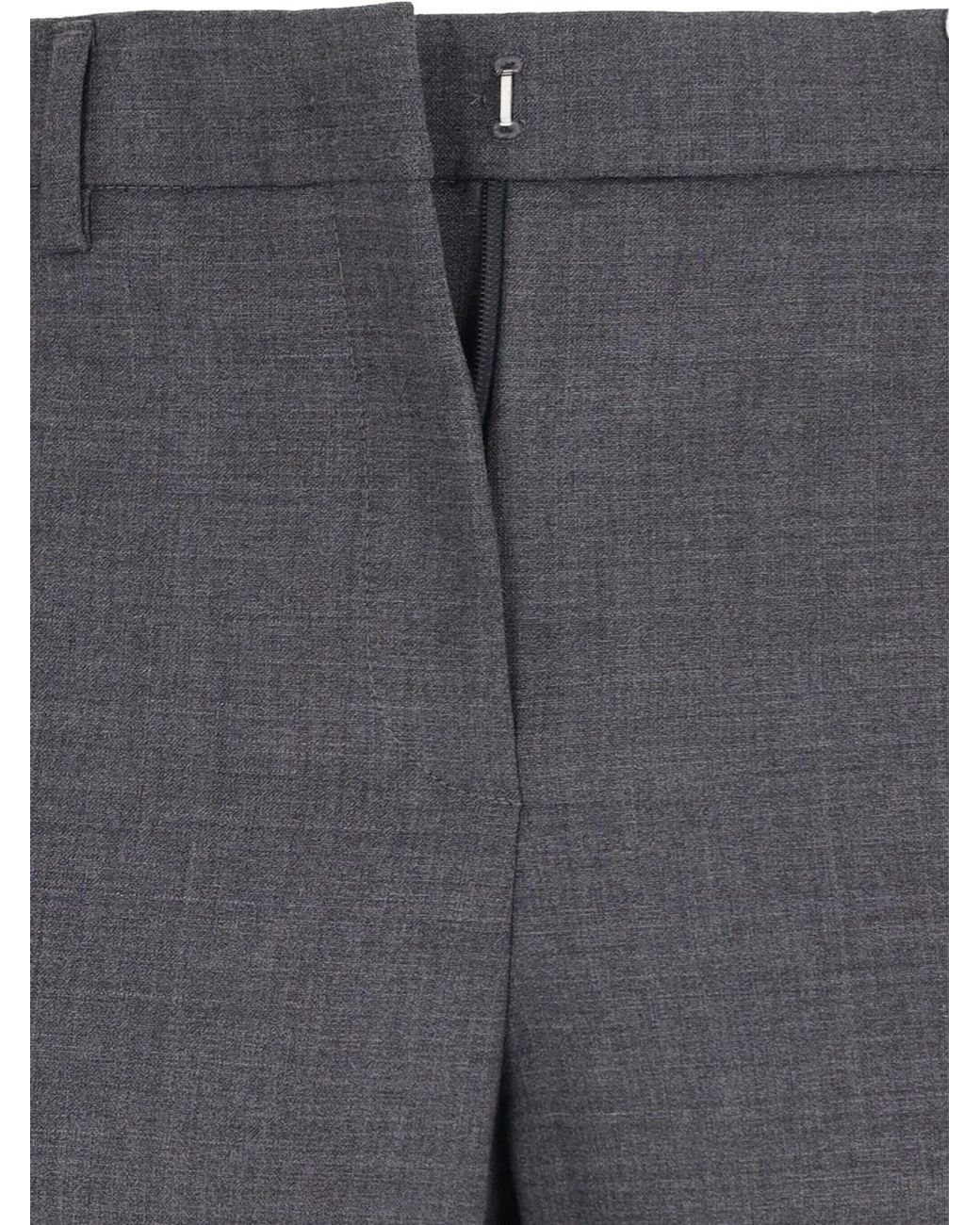 Incotex Gray Tapered Wool Pants