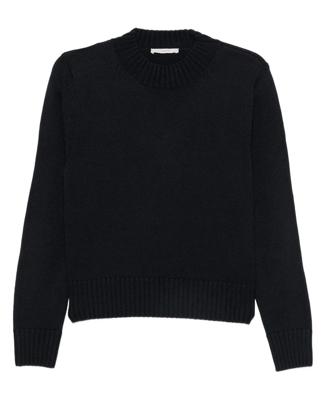 Zanone Black Crewneck Sweater