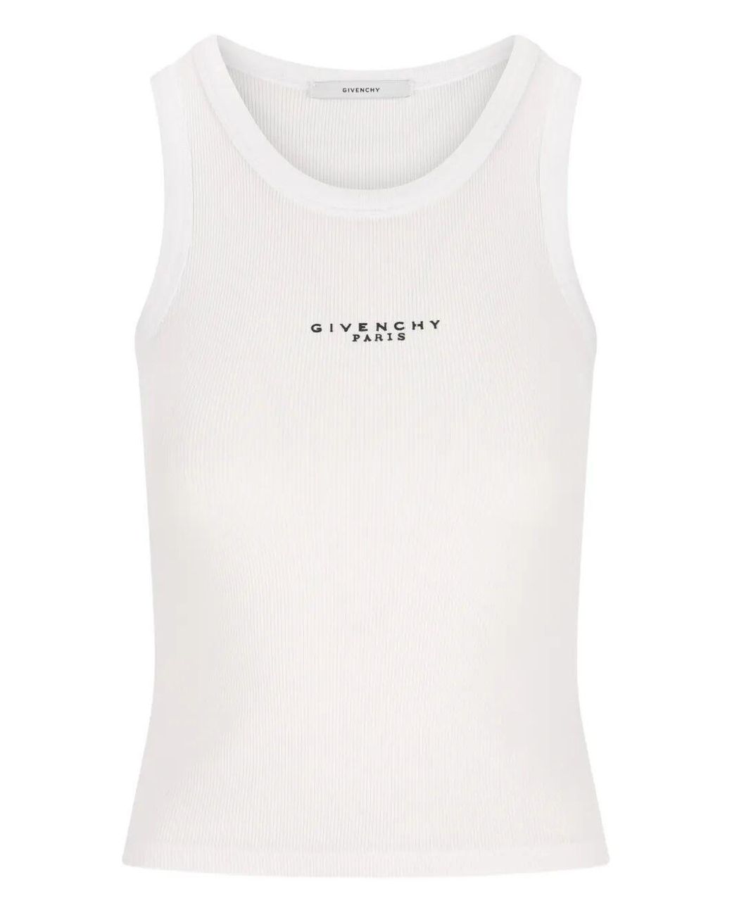 Givenchy White Paris Cotton Tank Top