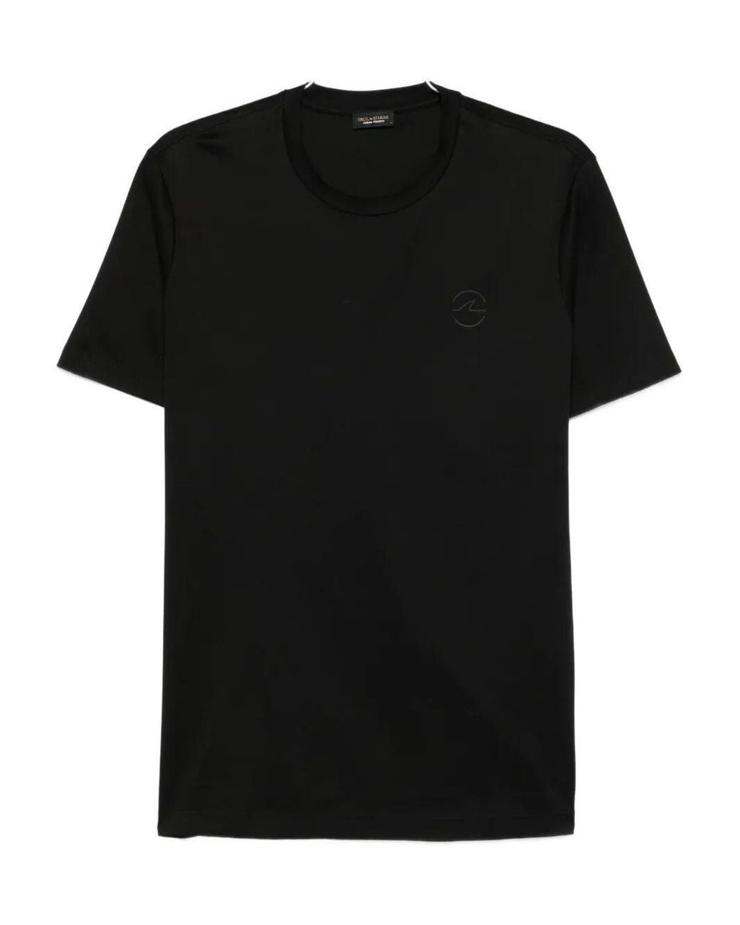 Paul & Shark Black Paul & Shark Logo-Print Cotton T-Shirt for men