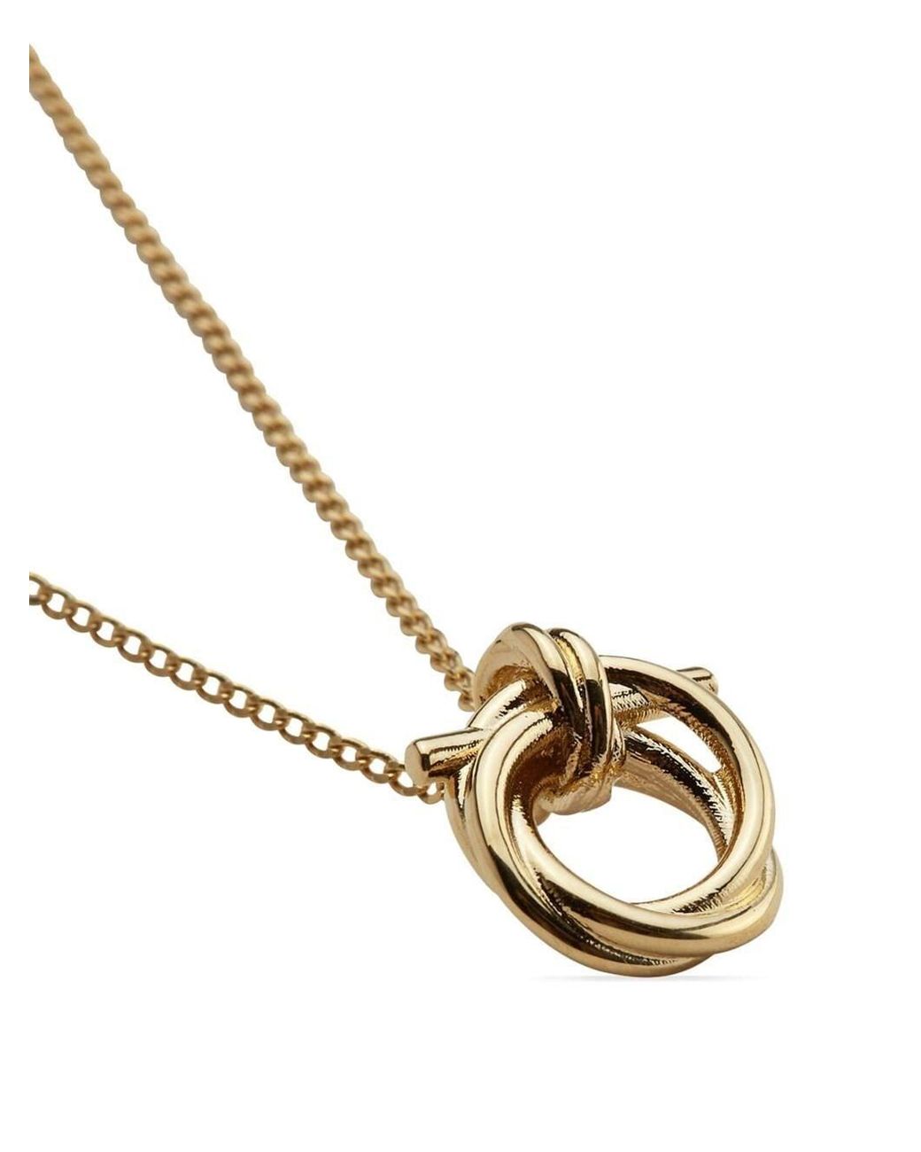 Ferragamo White Gancini Pendant Necklace