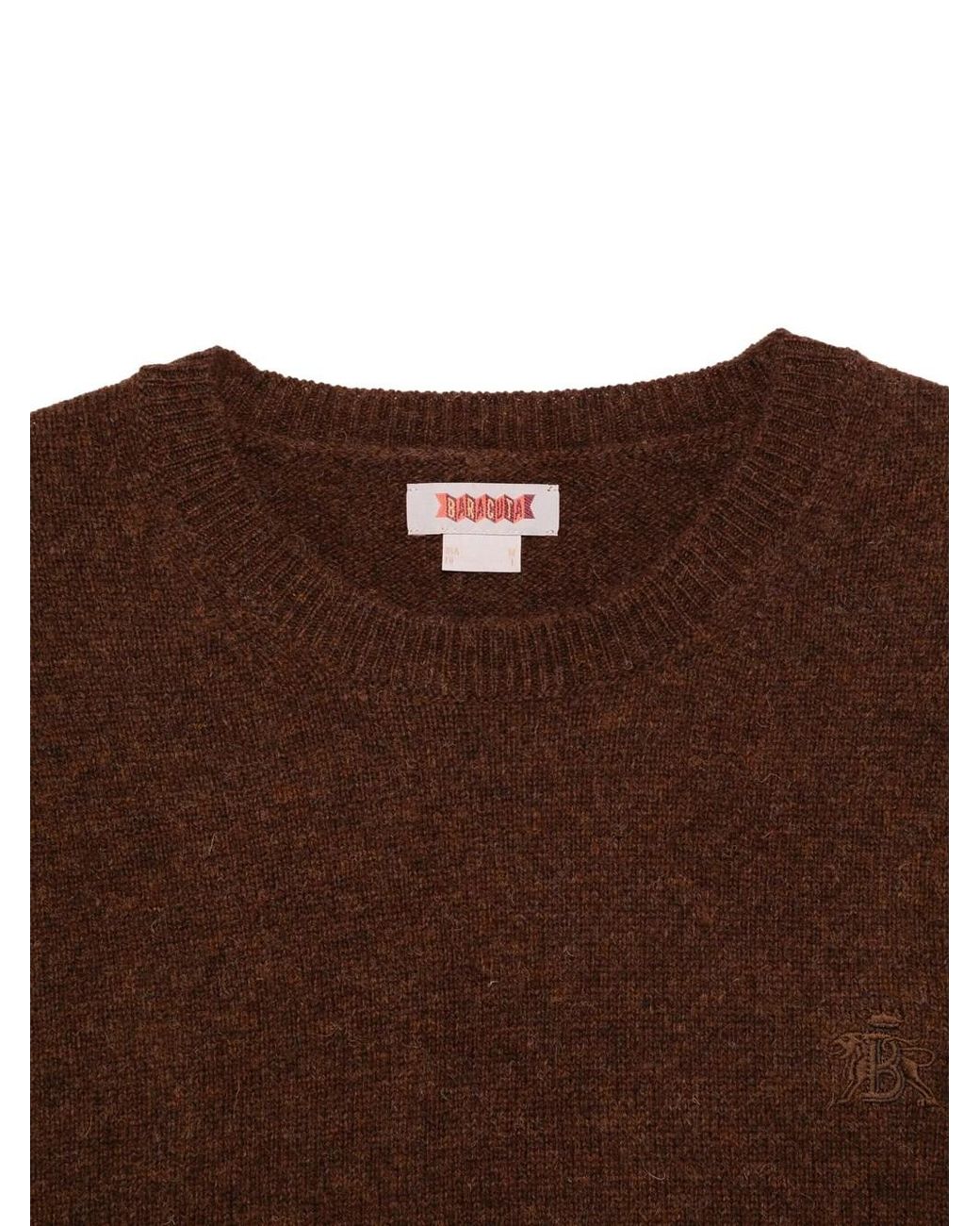 Baracuta Brown Pullover Girocollo Shetland for men