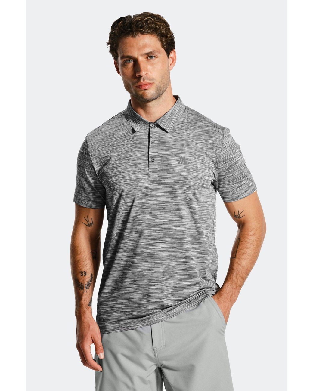 MONTIREX Gray Golf Trail Polo for men