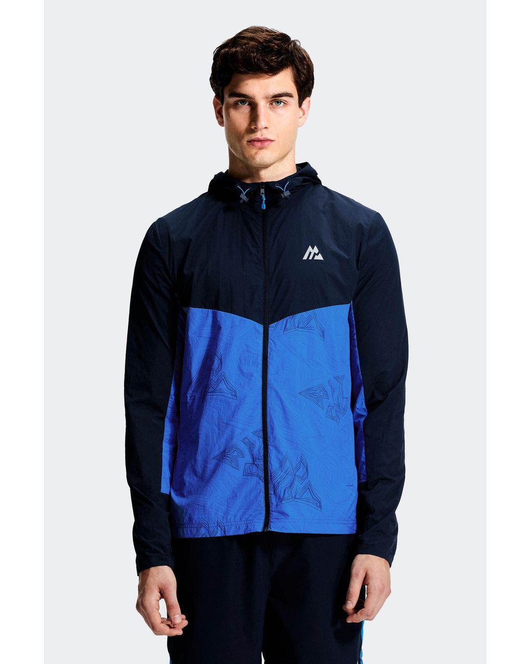 MONTIREX Blue Geo M Print Windbreaker for men