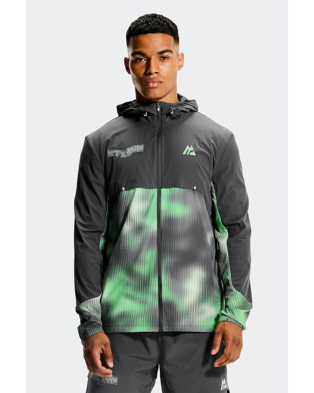 MONTIREX Green Mtx Run Disperse Windbreaker for men
