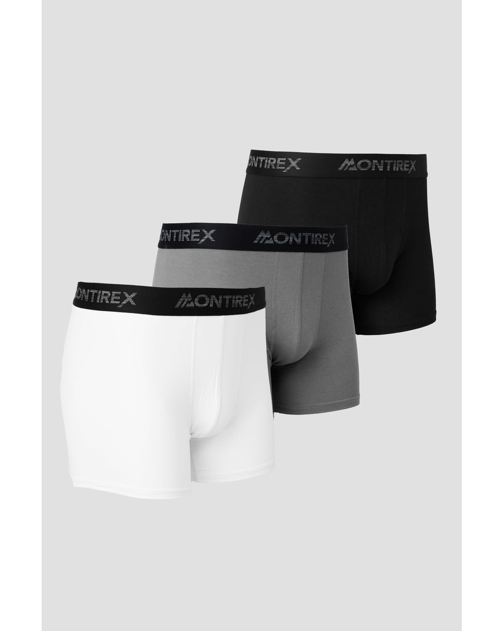 MONTIREX Black 3 Pack Trail Boxer for men