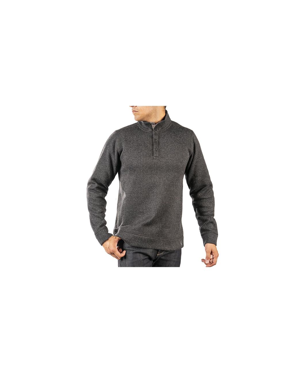 Jeremiah Lance Fleece Mock in Gray for Men Lyst