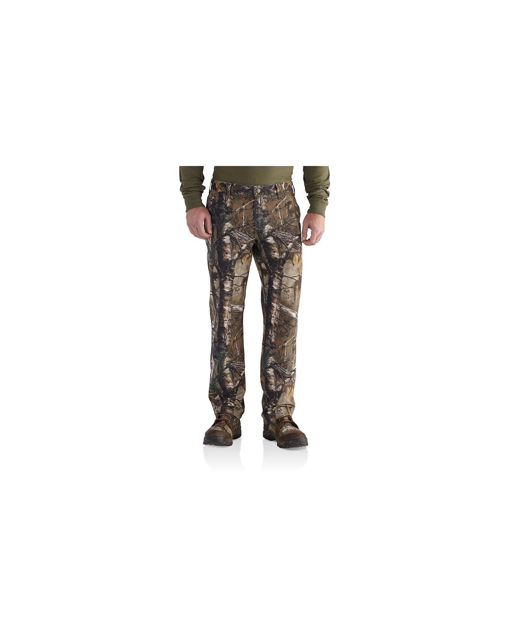 carhartt men's rugged flex rigby camo dungaree pant