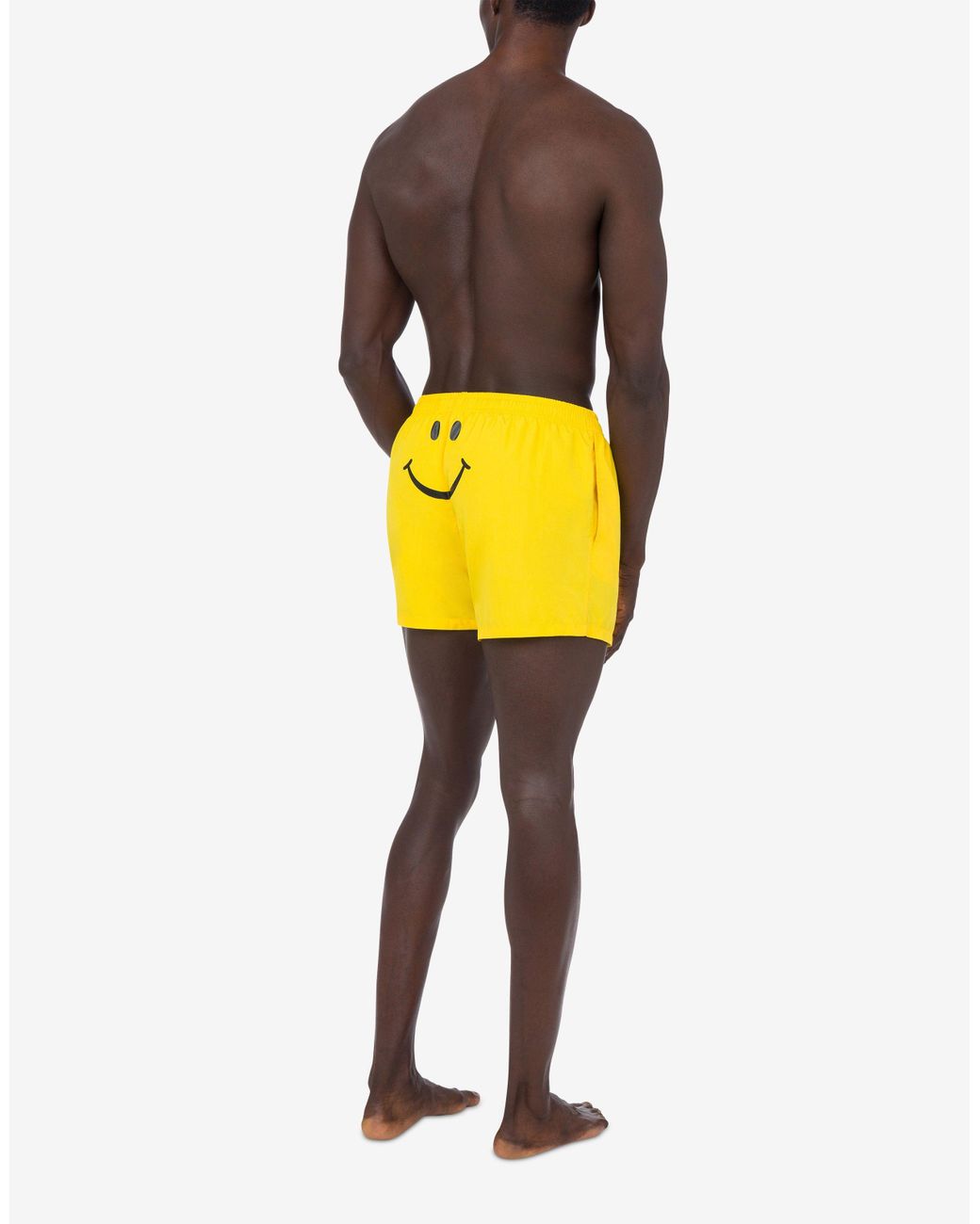 Moschino Yellow Swim Boxer Smiley for men