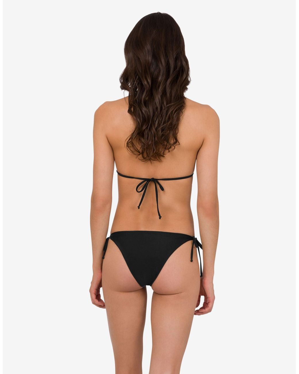 Moschino Brown Printed Lycra Swim Briefs