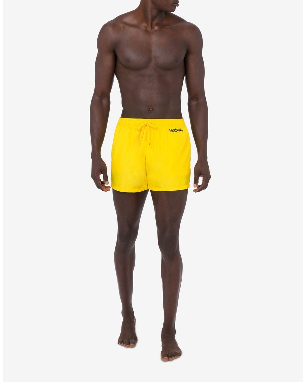 Moschino Yellow Swim Boxer Smiley for men