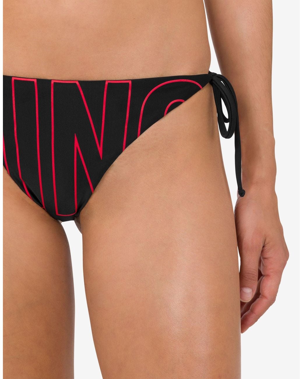 Moschino Brown Printed Lycra Swim Briefs
