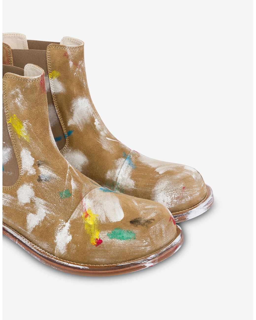 Moschino White Suede Beatles Boots for men