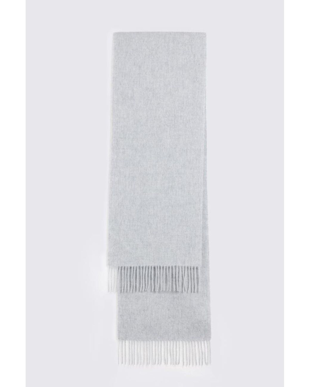 Moss Bros White Light Cashmere Blend Scarf for men