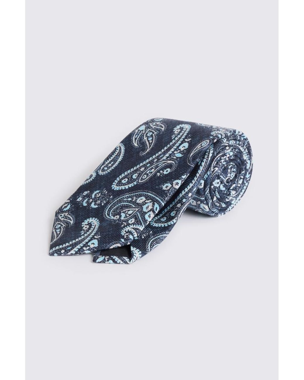 Tessitura bottinelli Blue Italian Paisley Silk Tie for men