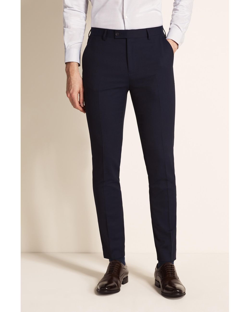 Ted Baker Wool Slim Fit Navy Twill 