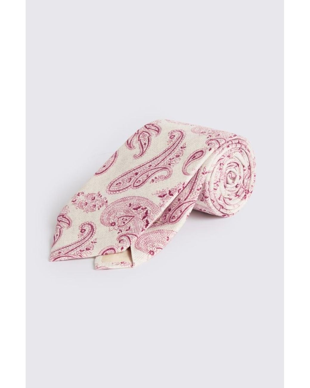 Tessitura bottinelli Pink Bottinelli & Silk Paisley Tie for men