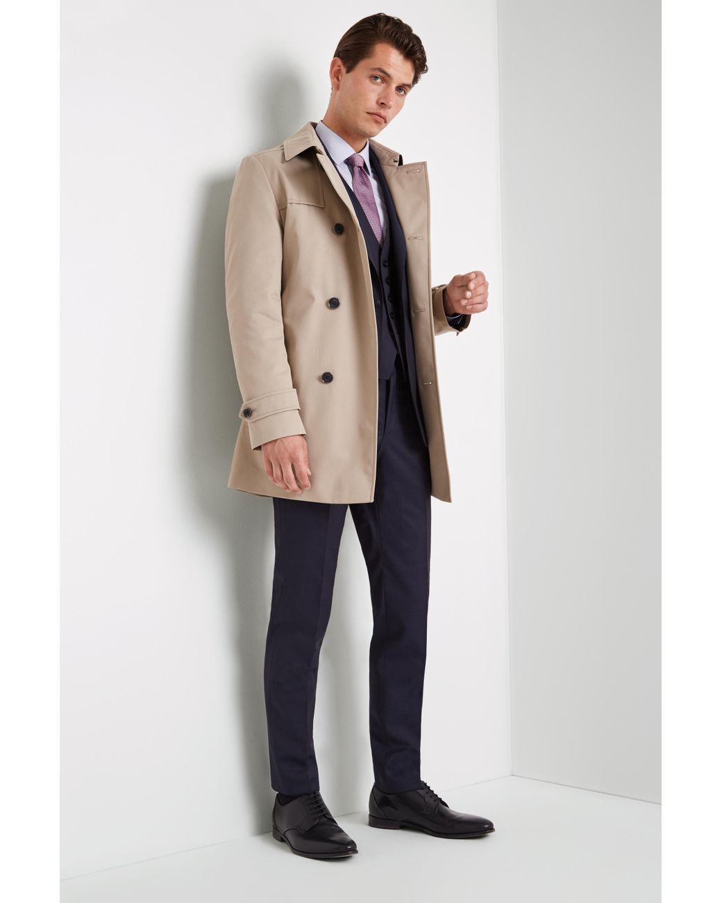 HUGO Maluks Double Breasted Trench Coat 