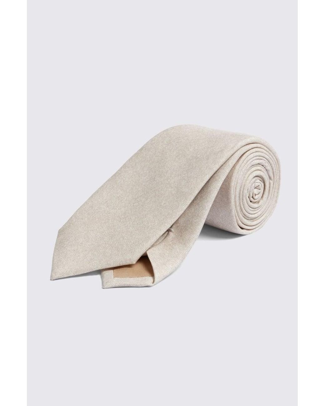 Tessitura bottinelli White Italian Neutral Silk Semi-Plain Tie for men