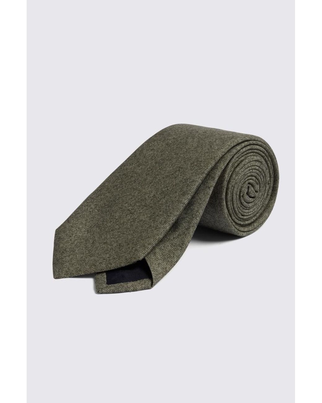 Tessitura bottinelli Green Italian Sage Silk Semi-Plain Tie for men