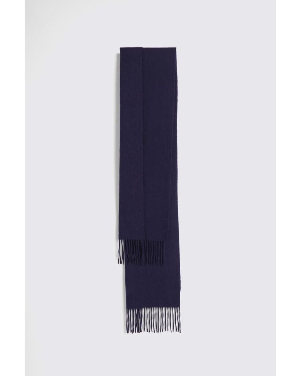 Moss Bros Blue Cashmere Blend Scarf for men