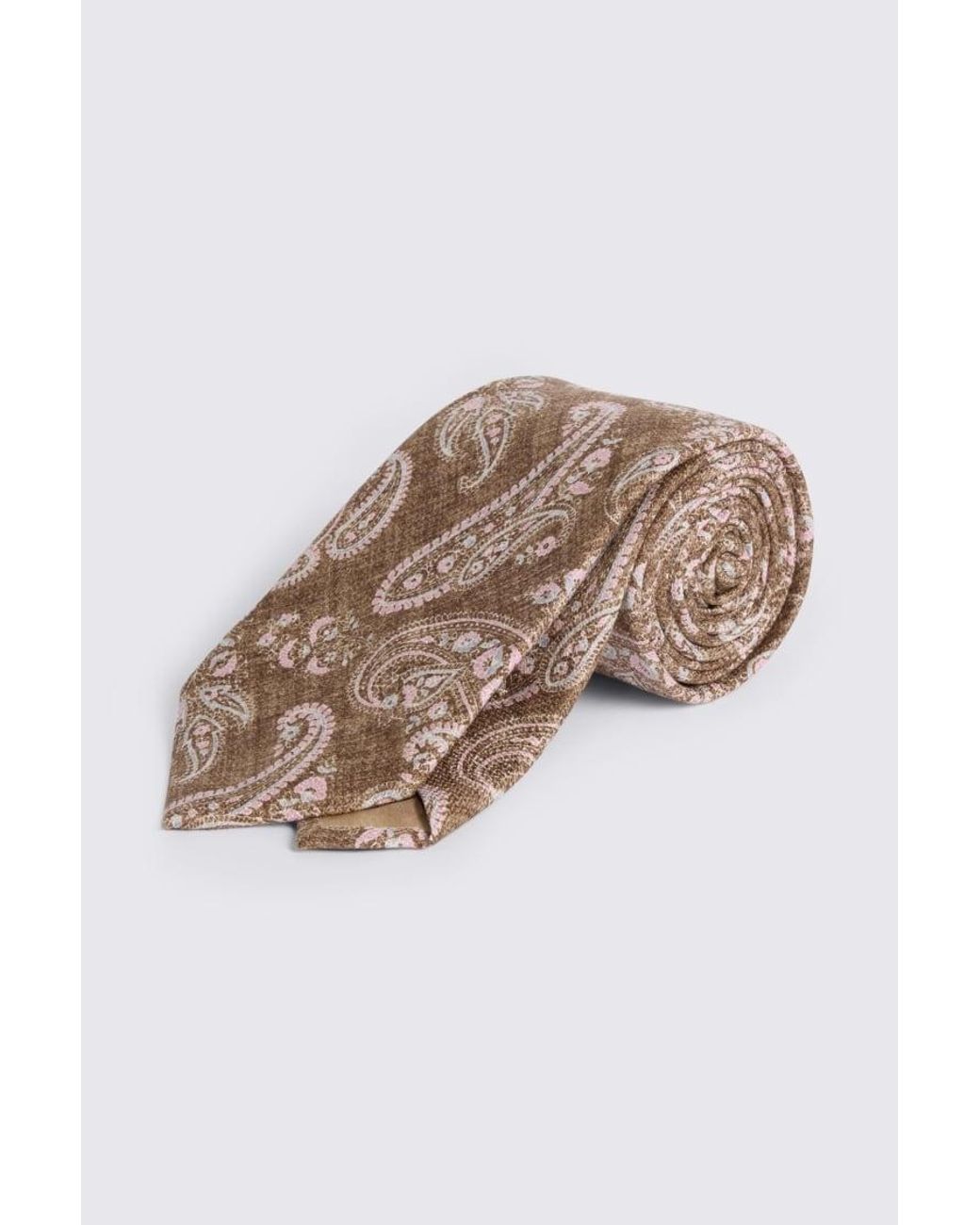 Tessitura bottinelli White Italian Paisley Silk Tie for men