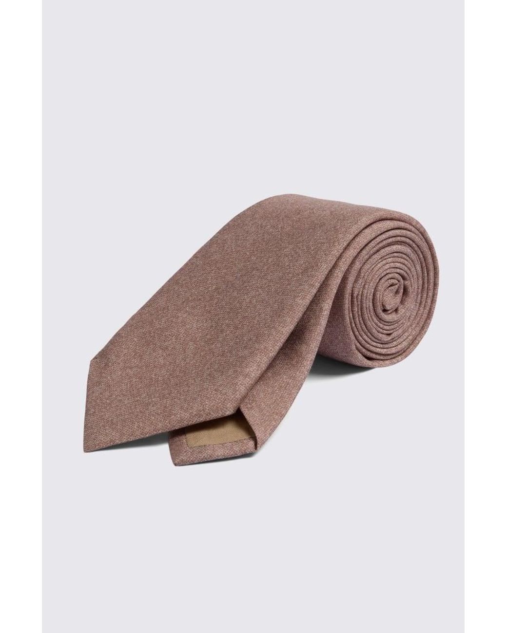 Tessitura bottinelli Brown Italian Dusty Rose Silk Semi-Plain Tie for men